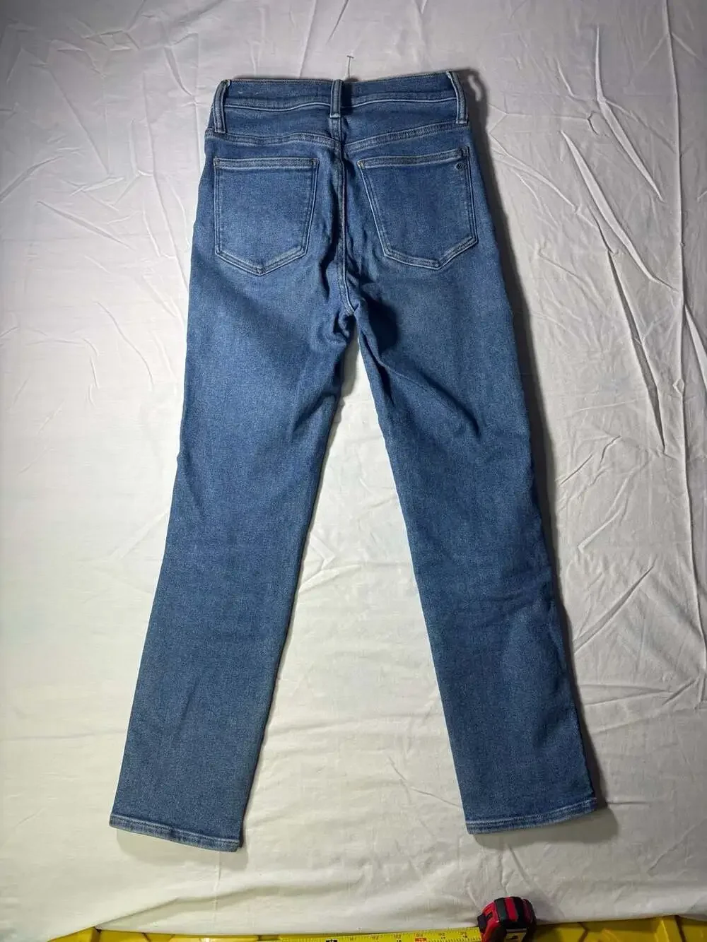 Madewell Stovepipe High-Rise Straight-Leg Jeans in Medium Blue Wash Size 25